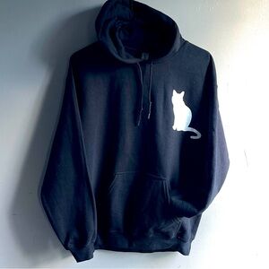 Halloween Black Cat Hoodie Twist the Bones Halloween Gift costumes, Med‎